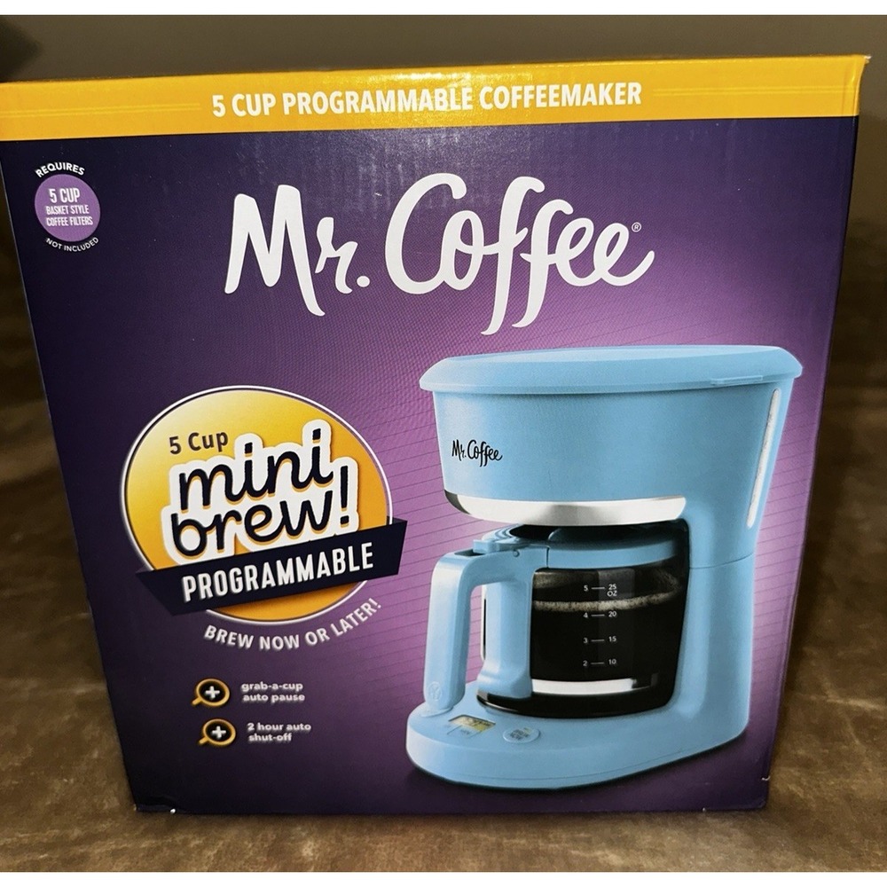 New Mr Coffee 5 Cup Coffeemaker Mini Brew Programmable Auto Shutoff